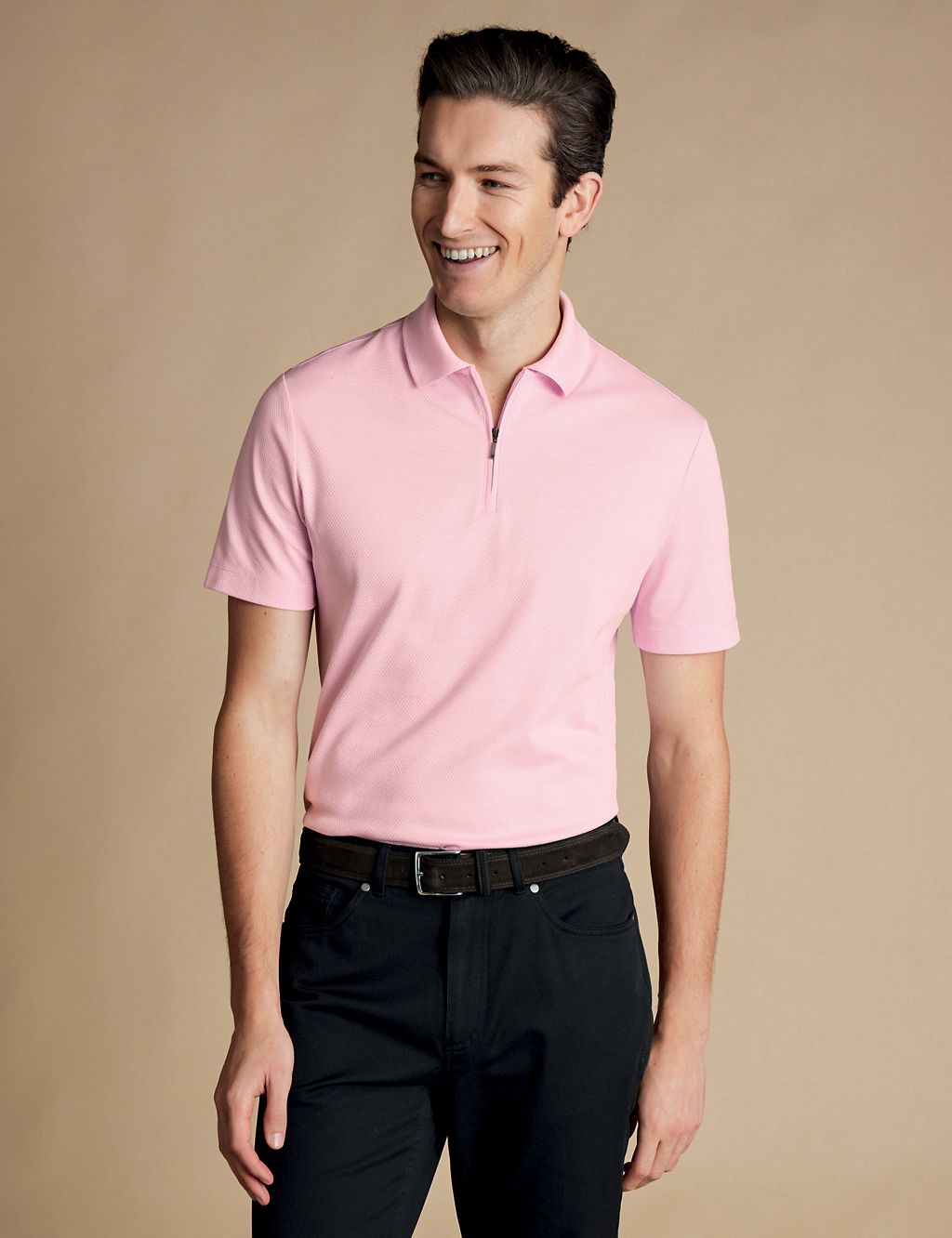 Pure Cotton Textured Polo Shirt 3 of 6