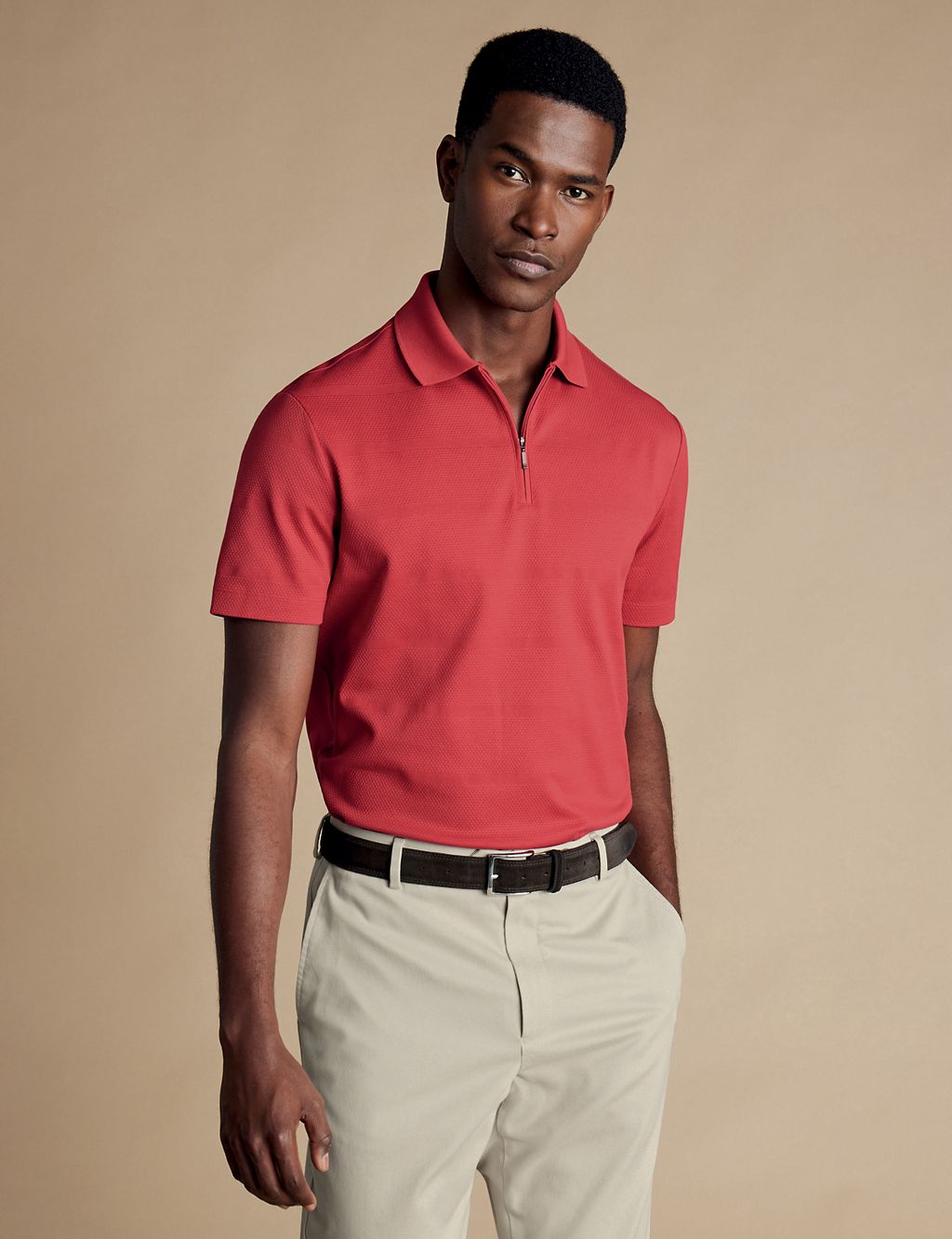 Pure Cotton Textured Polo Shirt 2 of 6