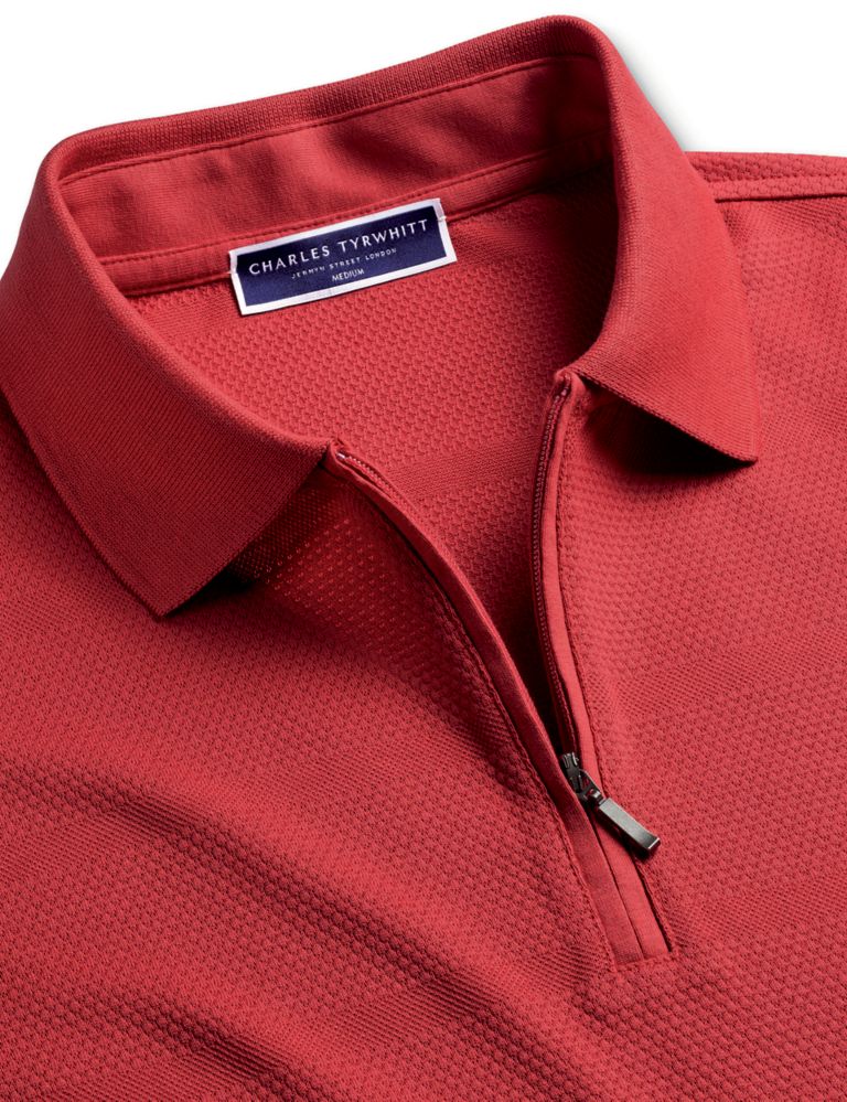 Pure Cotton Textured Polo Shirt 5 of 6