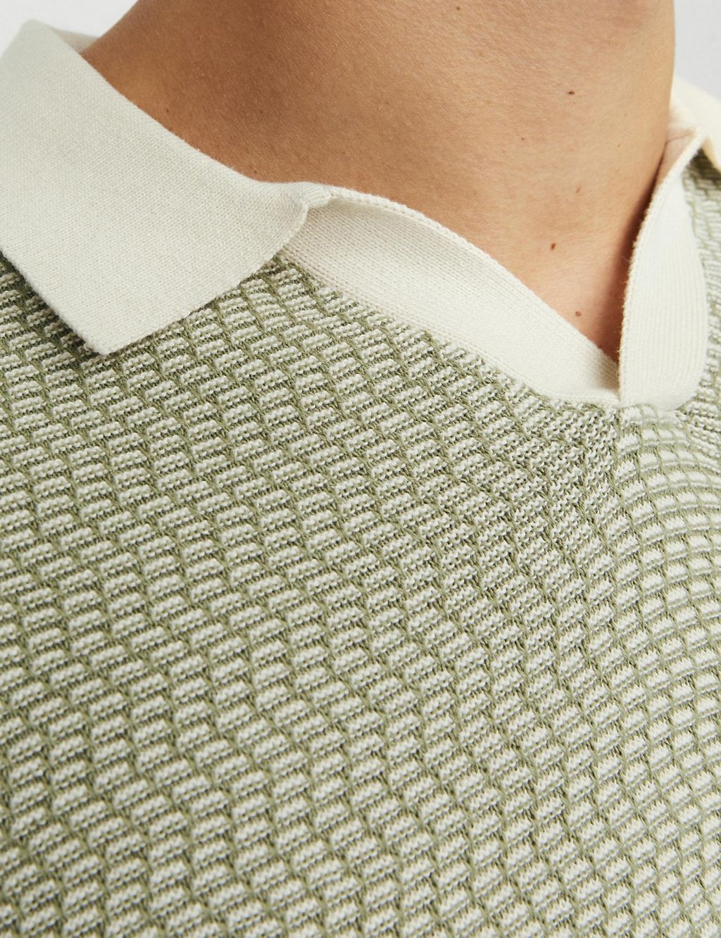 Pure Cotton Textured Polo Shirt 4 of 7