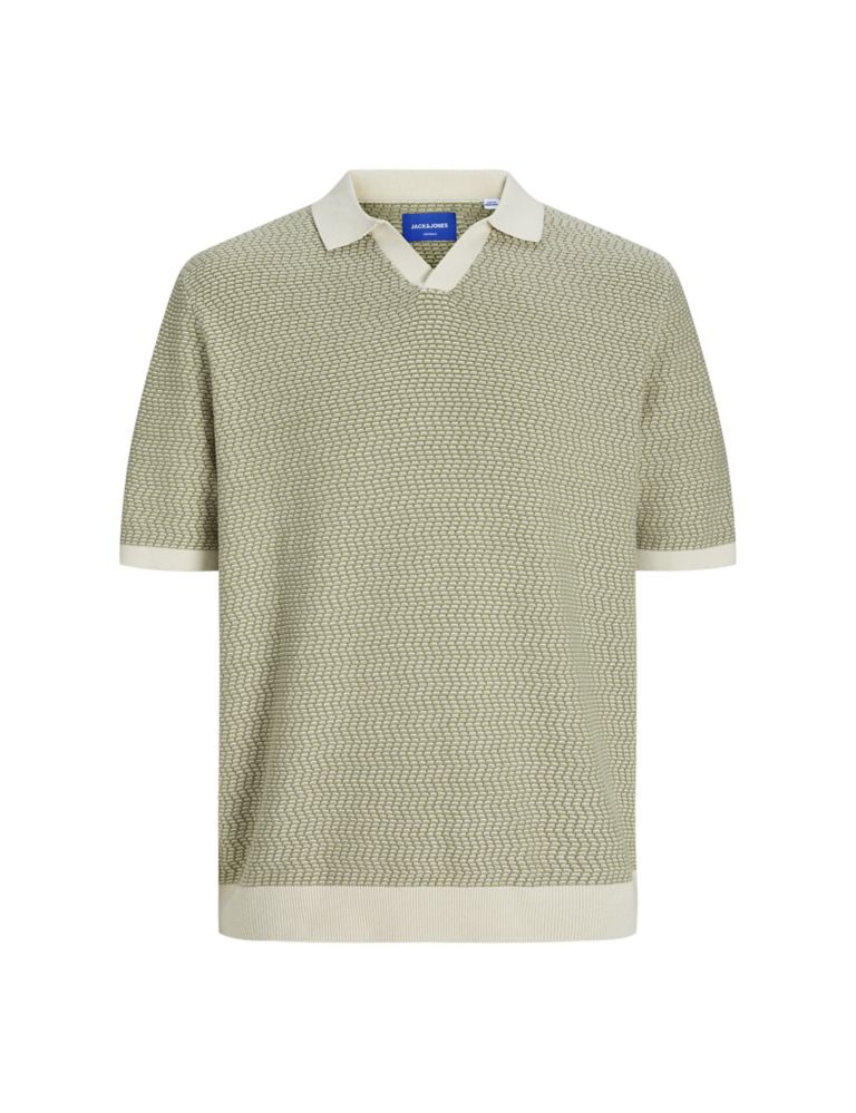 Pure Cotton Textured Polo Shirt 2 of 7