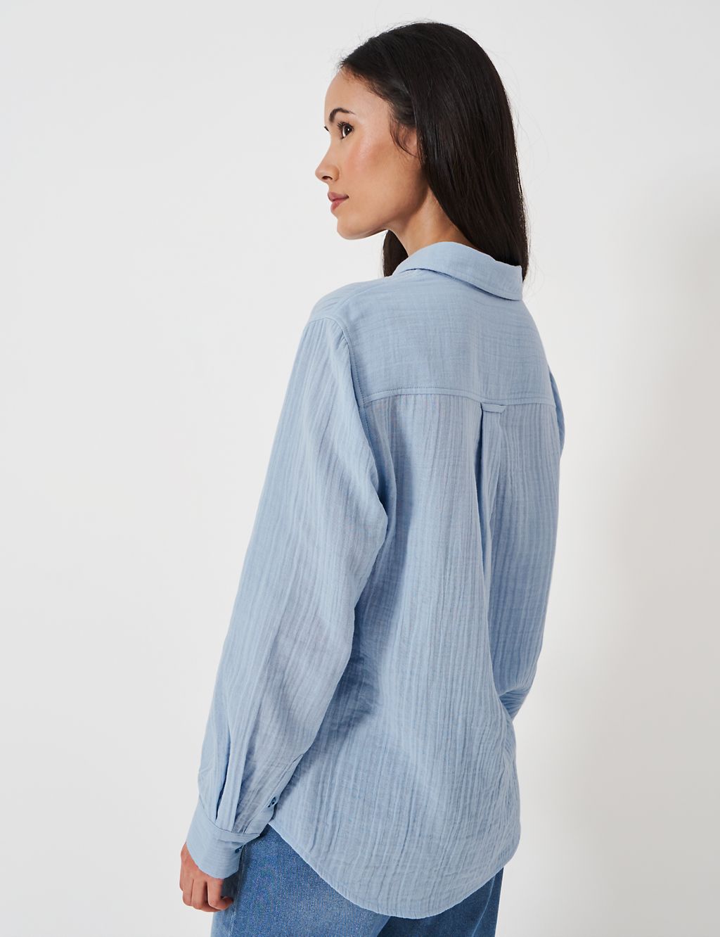 Pure Cotton Textured Relaxed Shirt 4 of 5