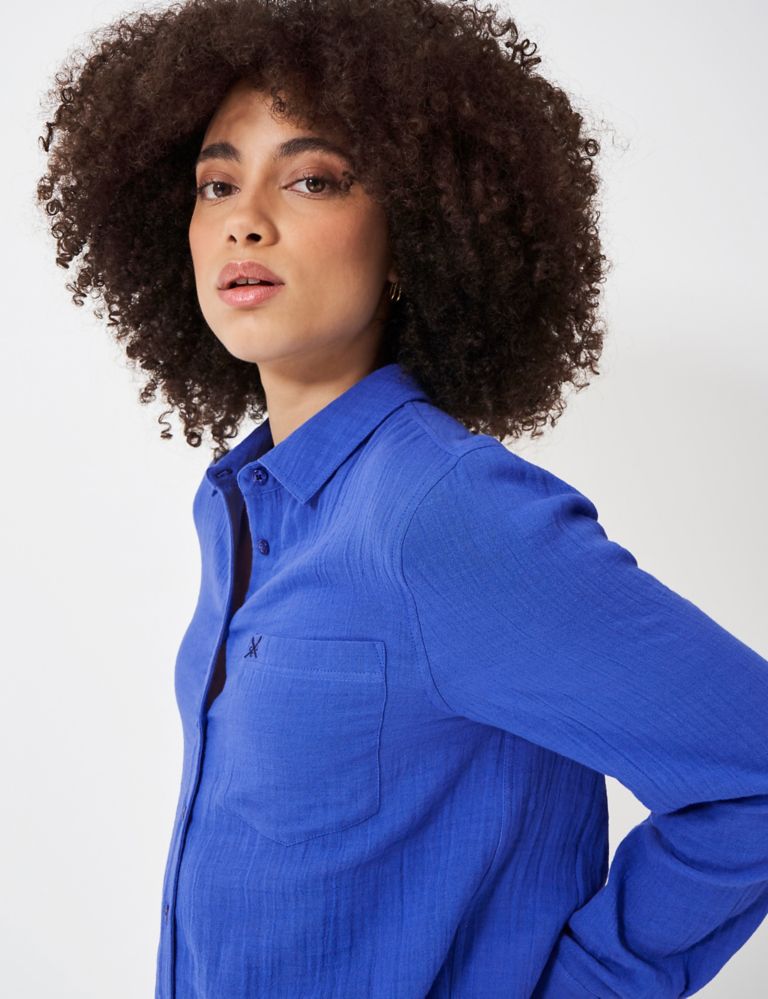 Pure Cotton Textured Relaxed Shirt 5 of 6