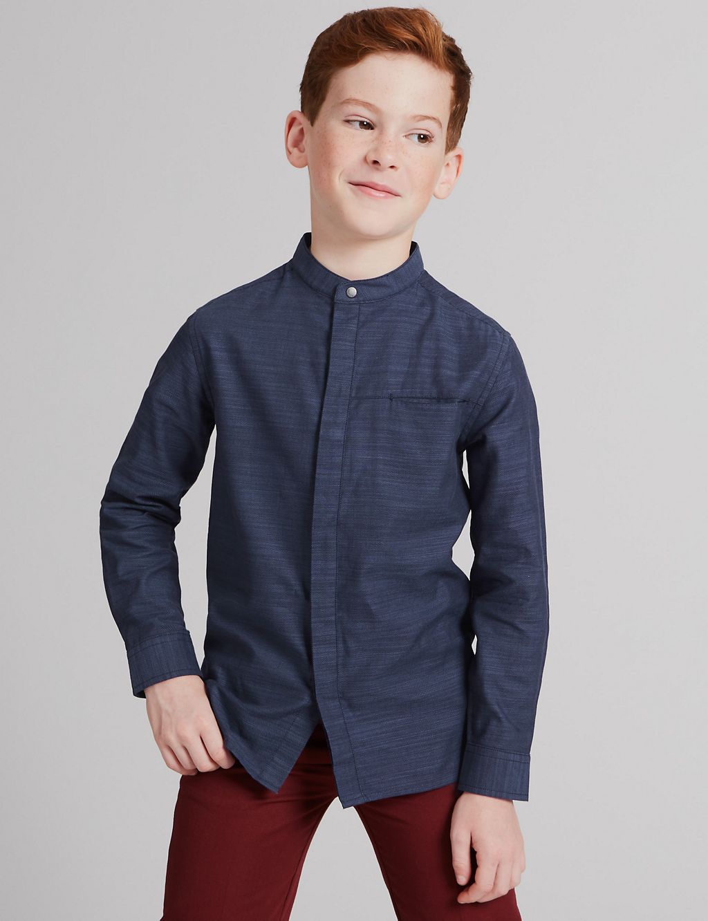 Pure Cotton Textured Shirt (3-14 Years) 3 of 6