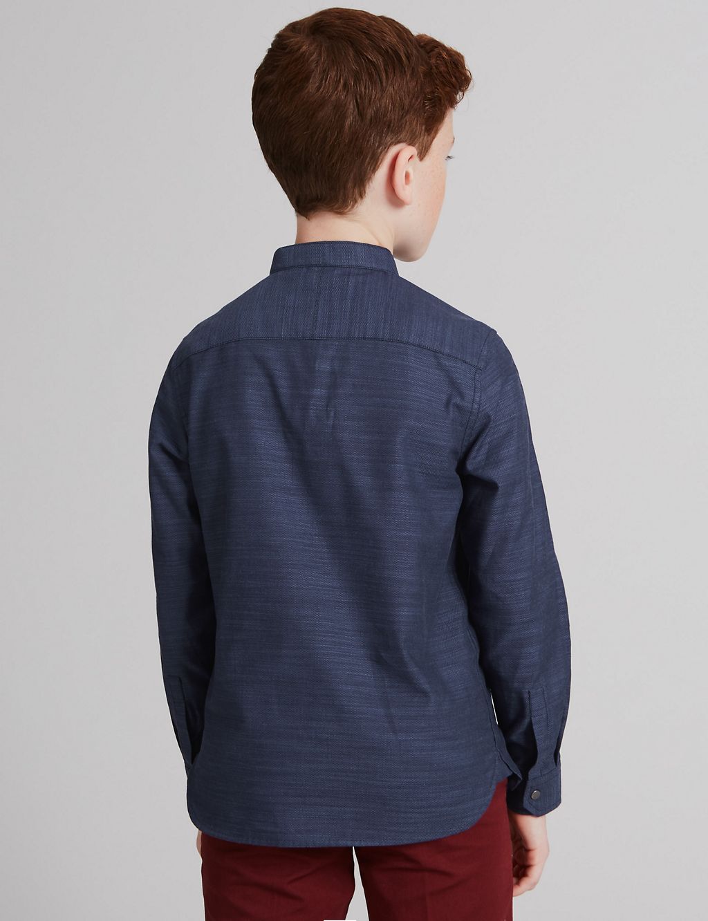 Pure Cotton Textured Shirt (3-14 Years) 2 of 6