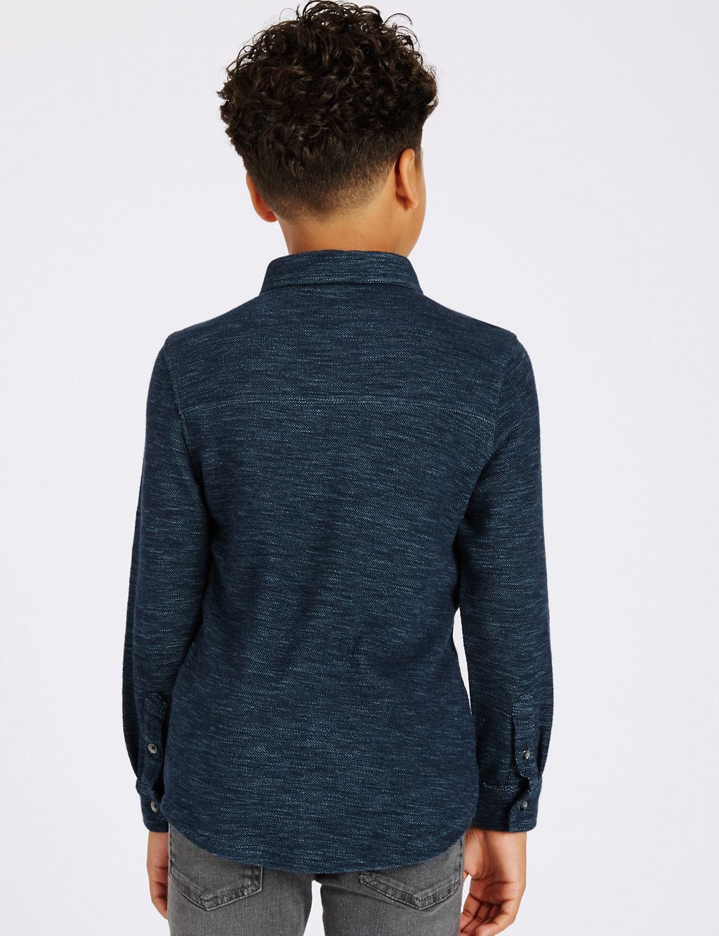 Pure Cotton Textured Shirt (3-14 Years) 2 of 5