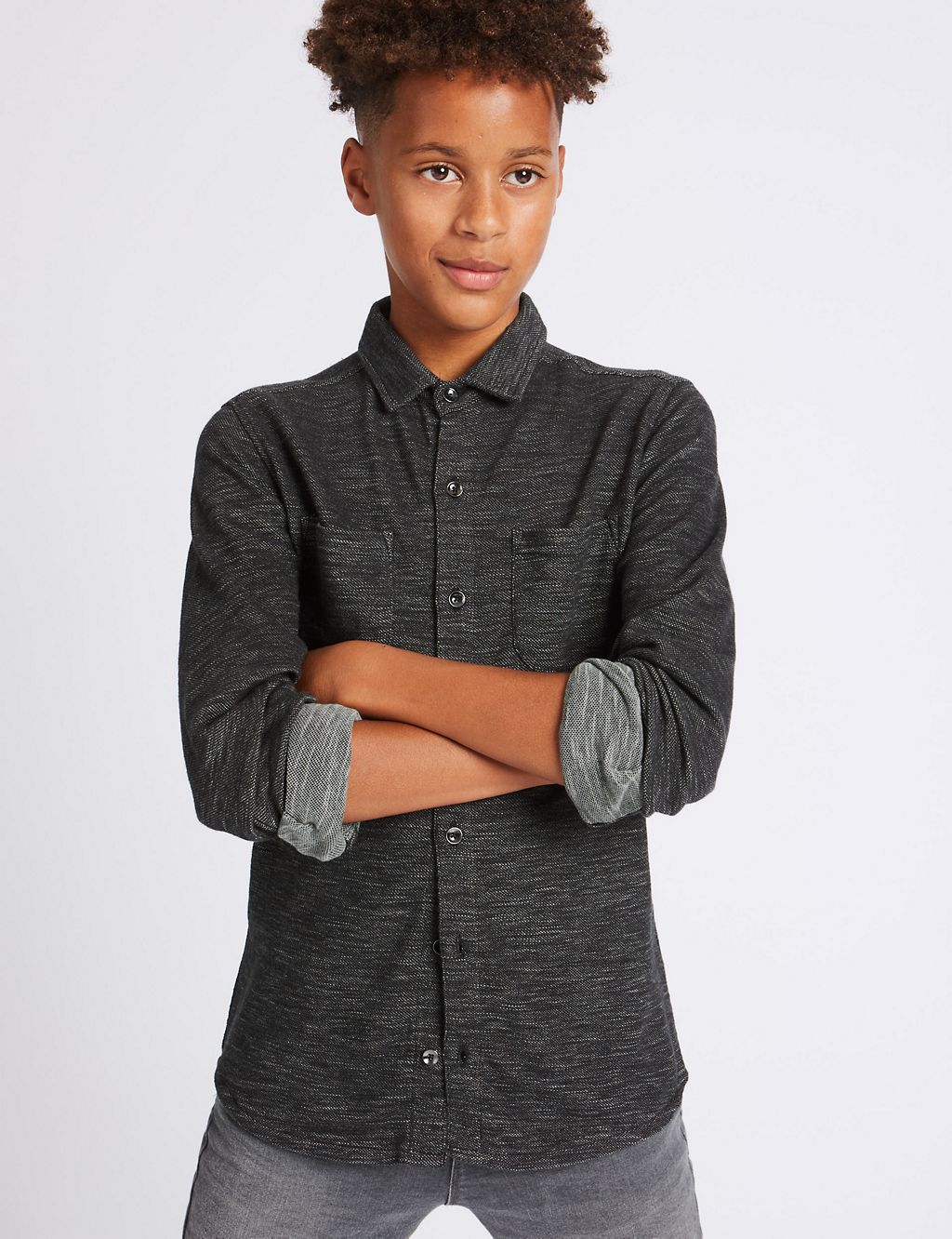 Pure Cotton Textured Shirt (3-14 Years) 3 of 5