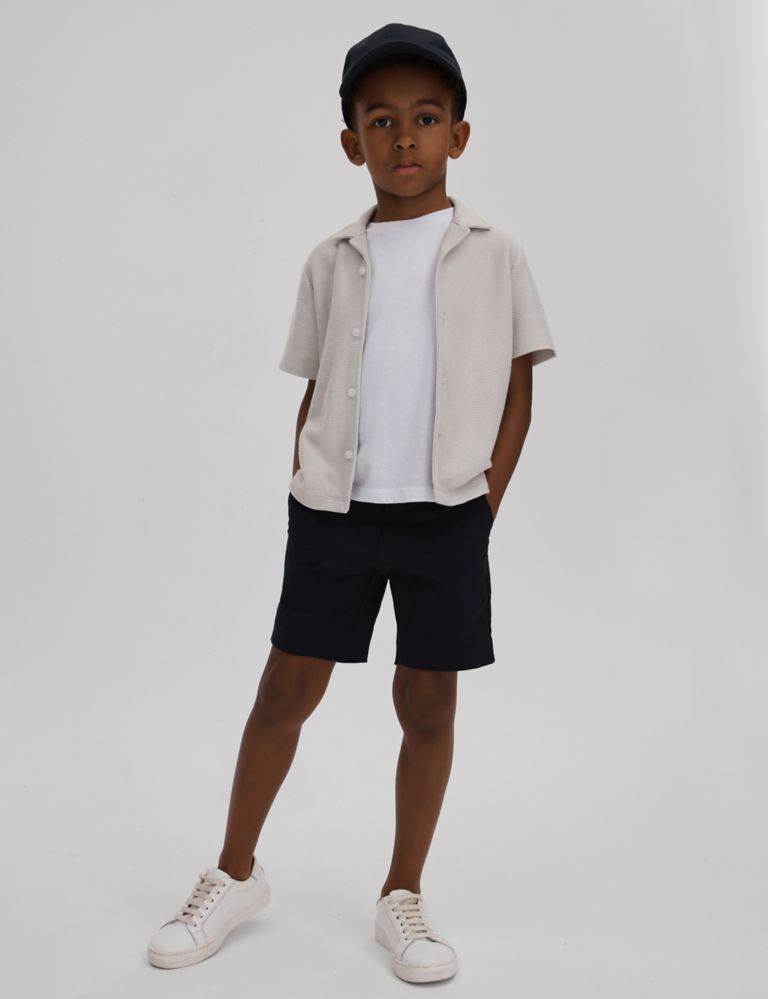 Pure Cotton Textured Shirt (3-14 Yrs) 1 of 4