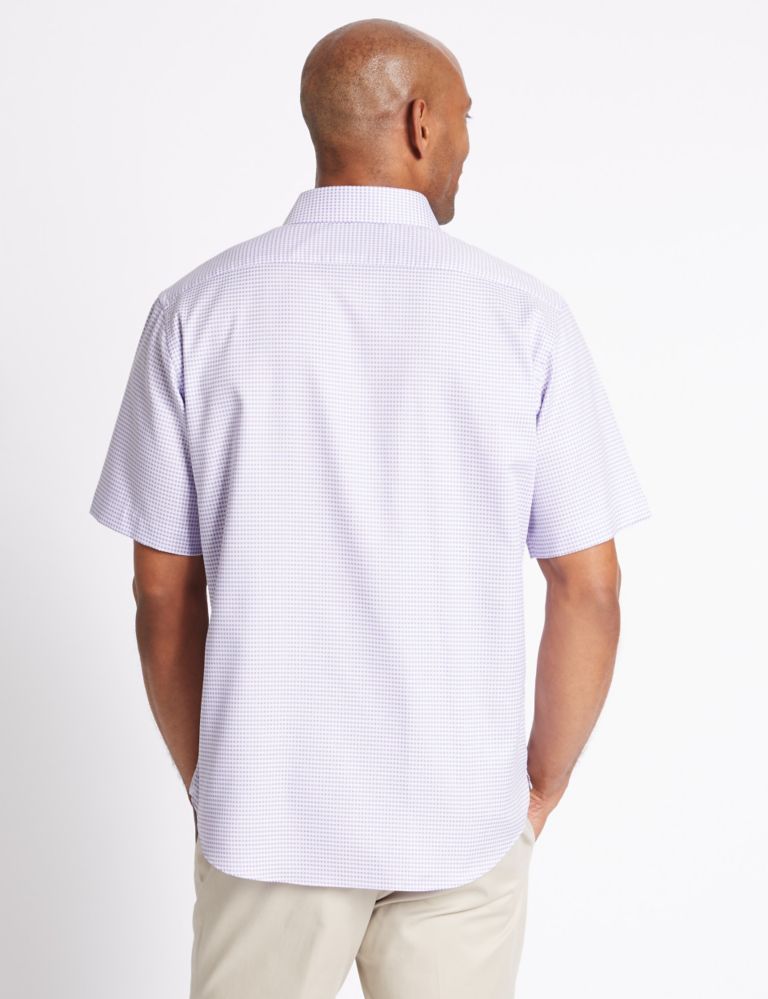 Pure Cotton Textured Shirt with Pocket 3 of 4