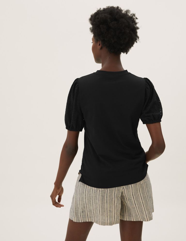 Pure Cotton Textured Short Sleeve Top 4 of 5