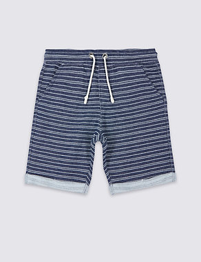 Pure Cotton Textured Shorts (3-14 Years) Image 2 of 4
