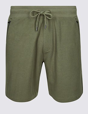 Pure Cotton Textured Shorts Image 2 of 4