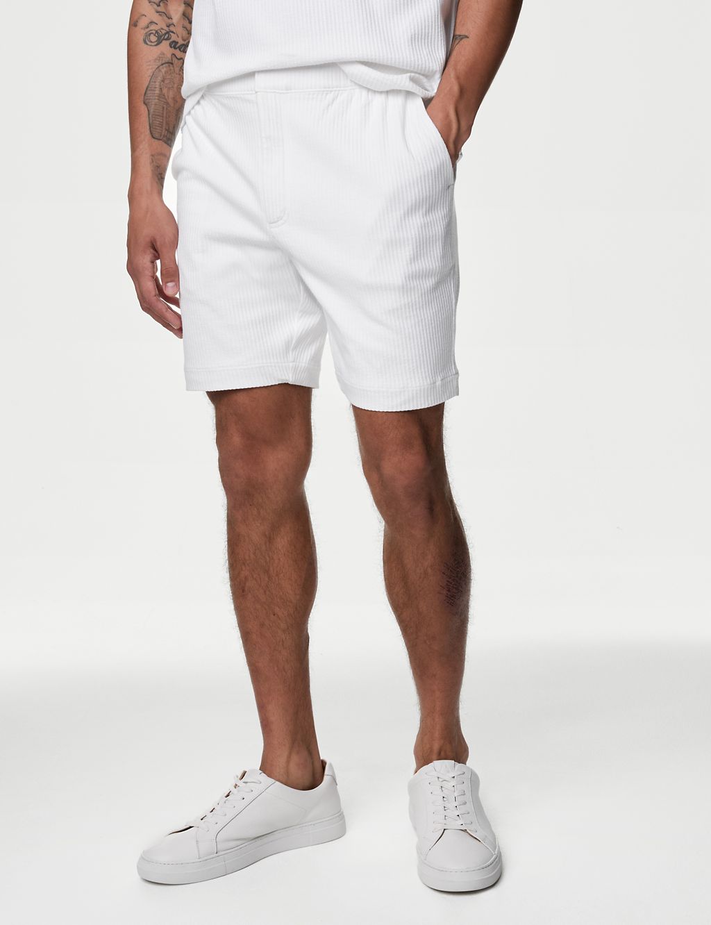 Pure Cotton Textured Shorts 4 of 6