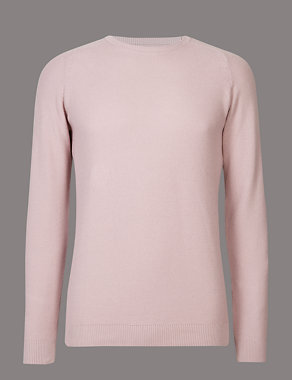Pure Cotton Textured Slim Fit Jumper Image 2 of 5