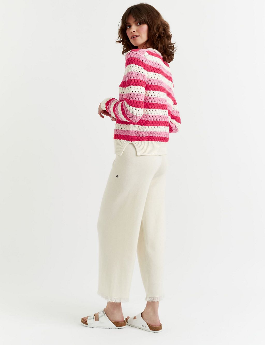 Pure Cotton Textured Striped Cardigan 2 of 4