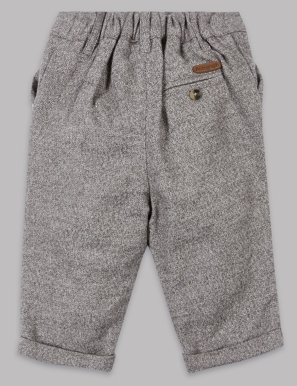 Pure Cotton Textured Trousers 2 of 2