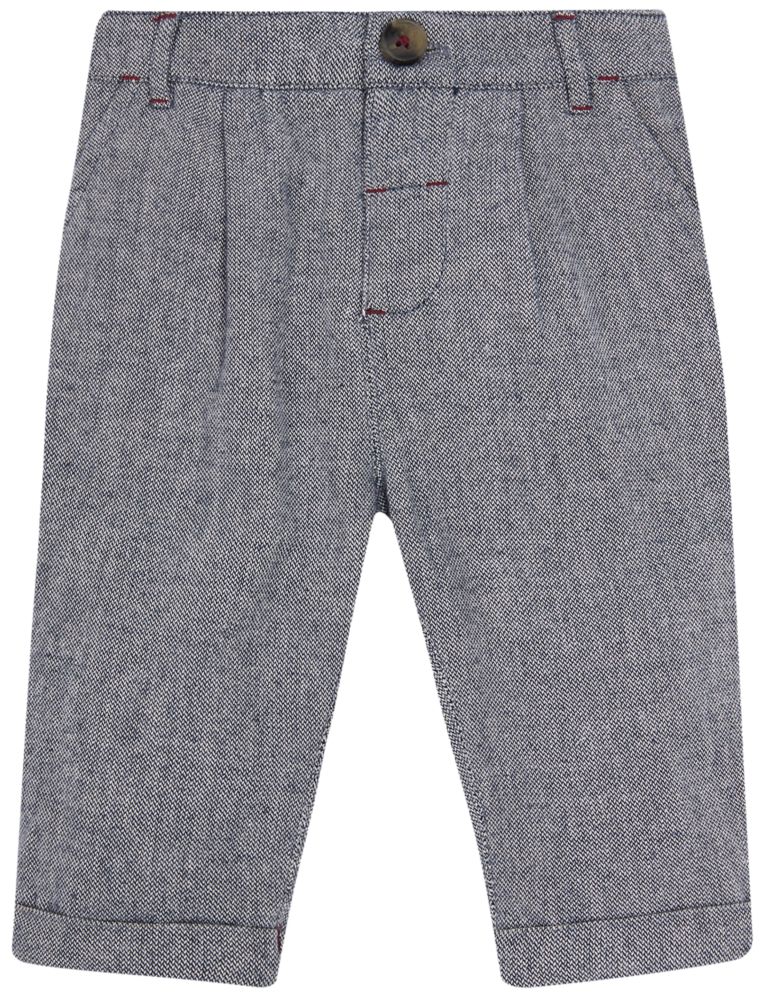 Pure Cotton Textured Trousers 5 of 6