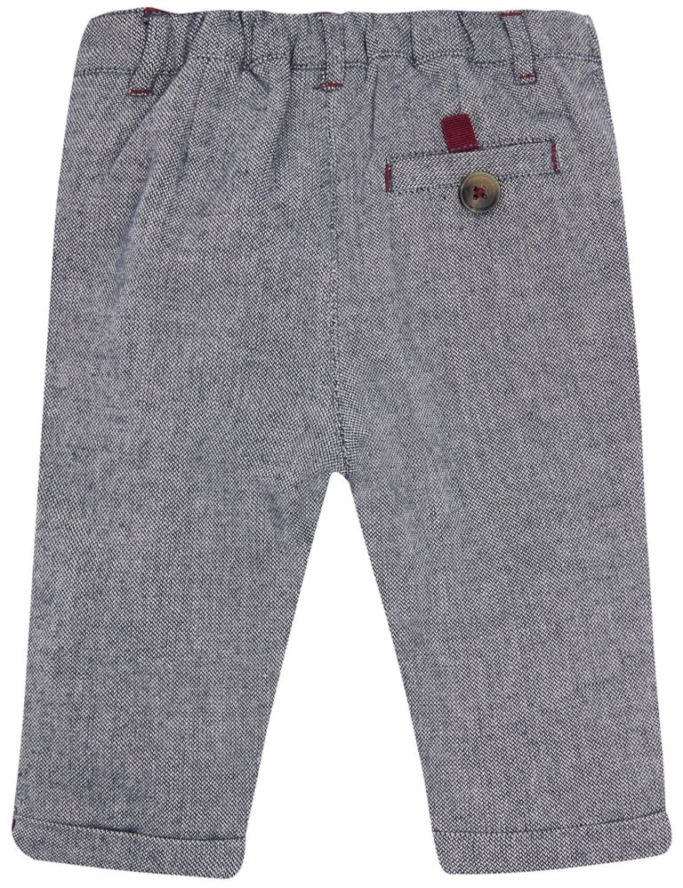Pure Cotton Textured Trousers 6 of 6