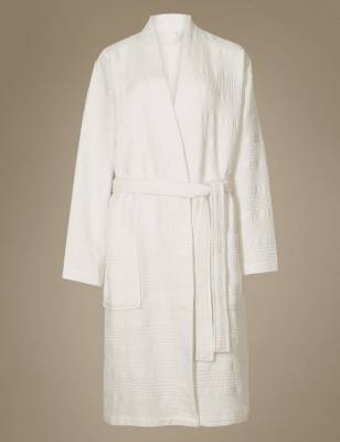 m and s waffle dressing gown