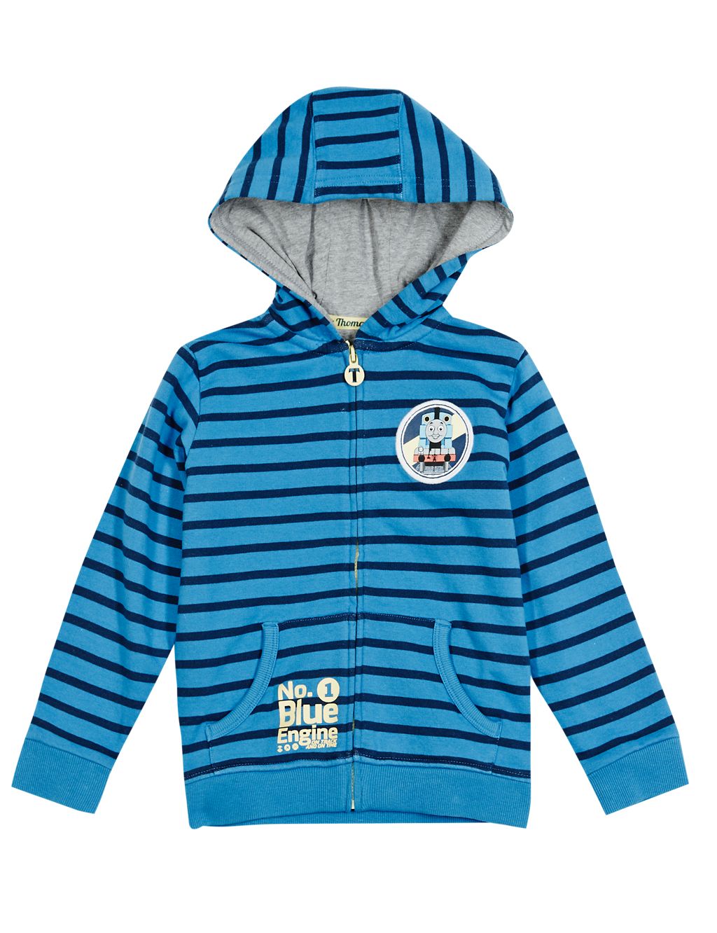 Pure Cotton Thomas & Friends™ Zip Through Hooded Sweat Top (1-6 Years) 1 of 3
