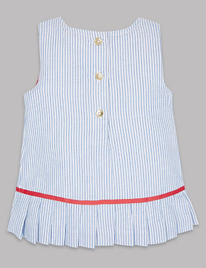 Pure Cotton Ticking Stripe Top Image 2 of 3