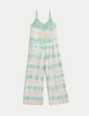 Pure Cotton Tie Dye Jumpsuit (6-16 Yrs) Image 2 of 4