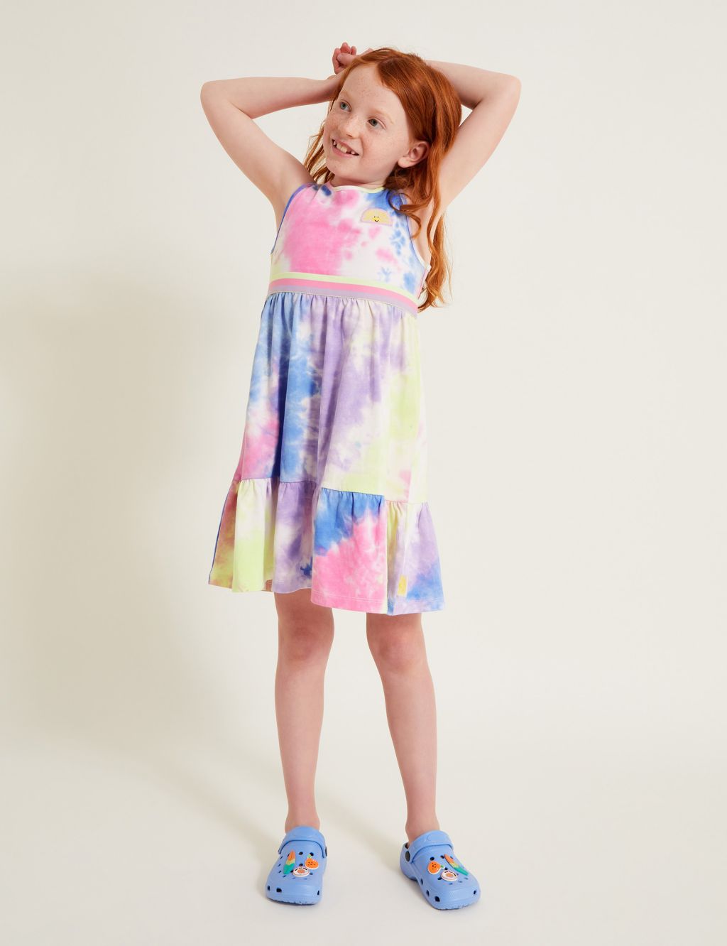 Pure Cotton Tie Dye Printed Dress (3-12 Yrs) 3 of 3