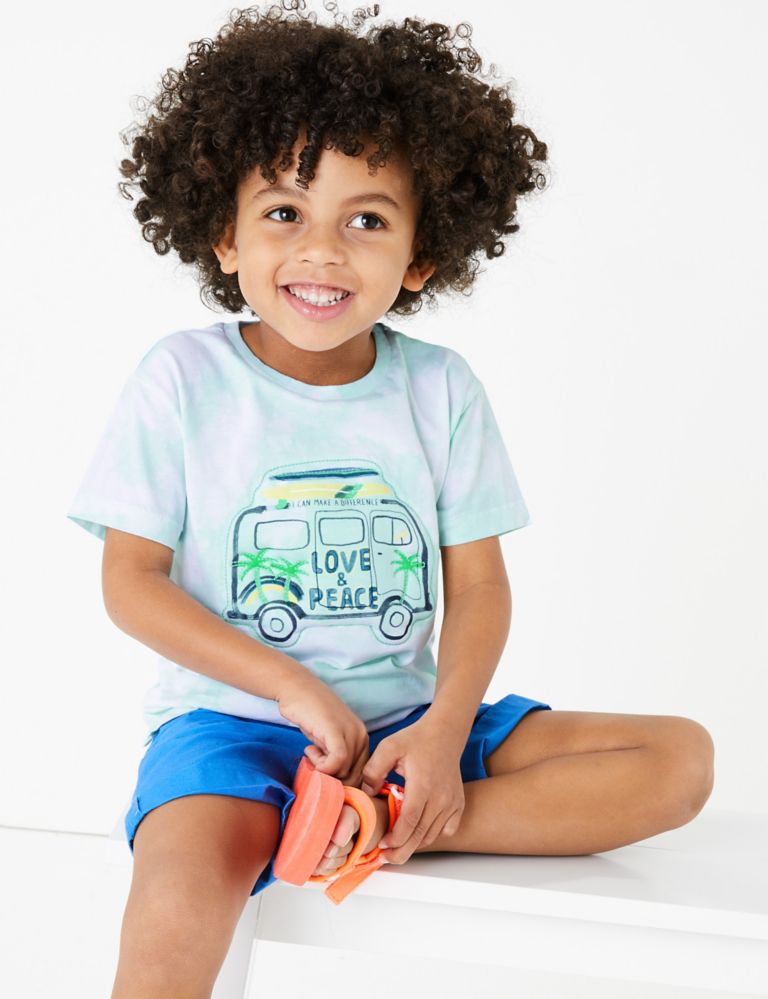 Pure Cotton Tie Dye Transport T-Shirt (2-7 Yrs) 3 of 4
