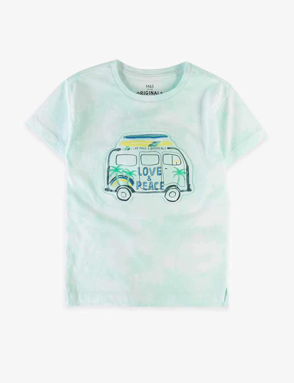 Pure Cotton Tie Dye Transport T-Shirt (2-7 Yrs) 1 of 4