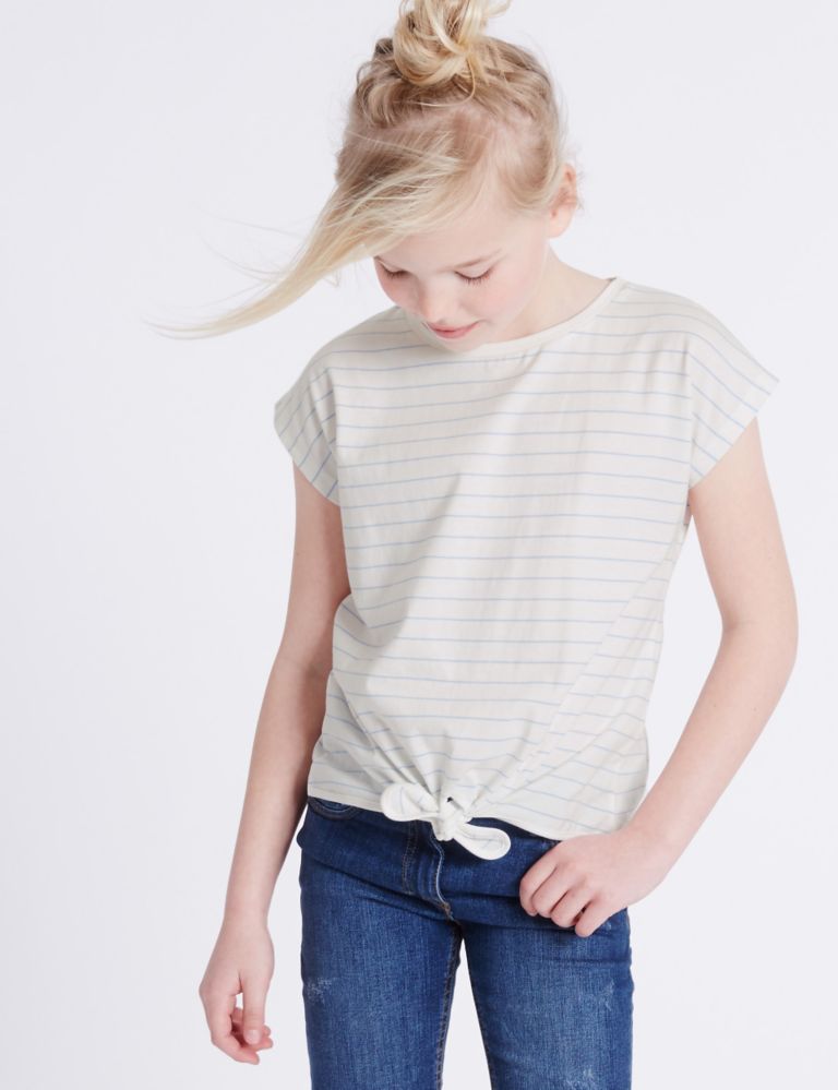 Pure Cotton Tie Front Top (3-14 Years) 1 of 5