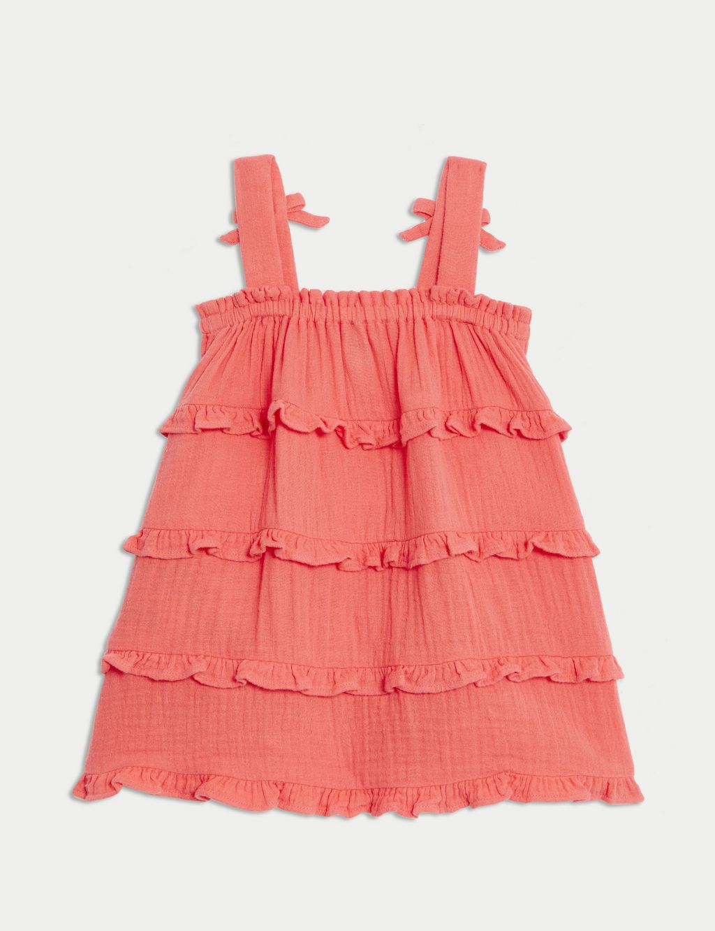 Pure Cotton Tiered Dress (0-3 Yrs) 2 of 5