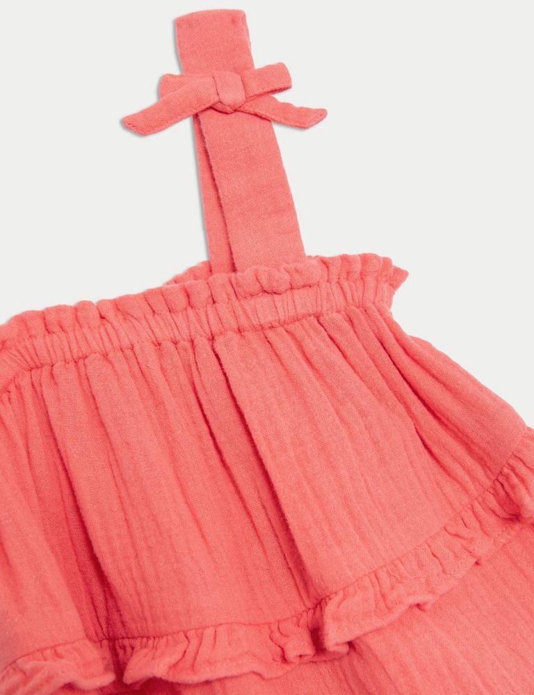 Pure Cotton Tiered Dress (0-3 Yrs) 4 of 5