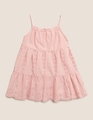 Pure Cotton Tiered Dress (2-7 Yrs) | M&S