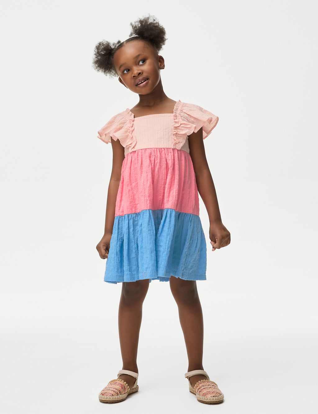 Pure Cotton Tiered Dress (2-8 Yrs) 2 of 5
