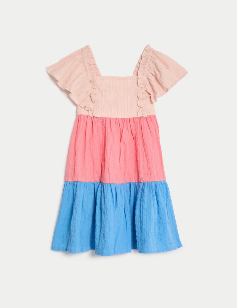 Pure Cotton Tiered Dress (2-8 Yrs) 3 of 5