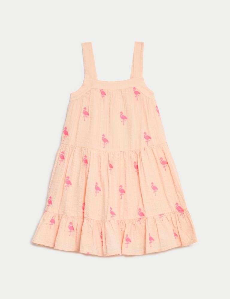 Pure Cotton Tiered Dress (2-8 Yrs) 2 of 4