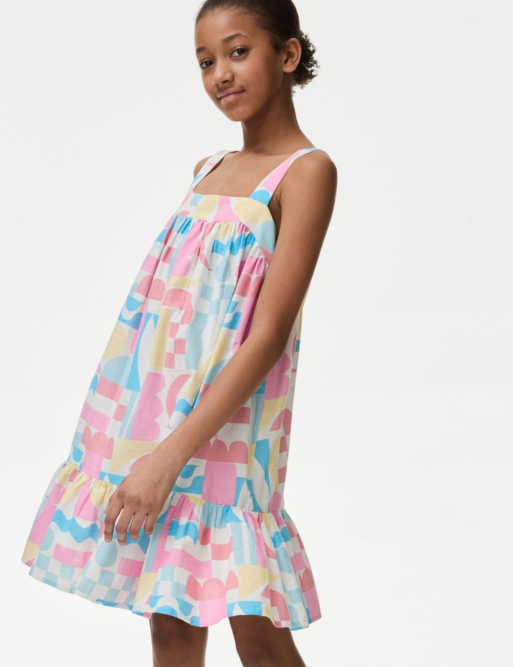 Pure Cotton Tiered Dress (6-16 Yrs) 3 of 5