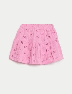 Pure Cotton Tiered Skirt (2-8 Yrs) Image 2 of 6