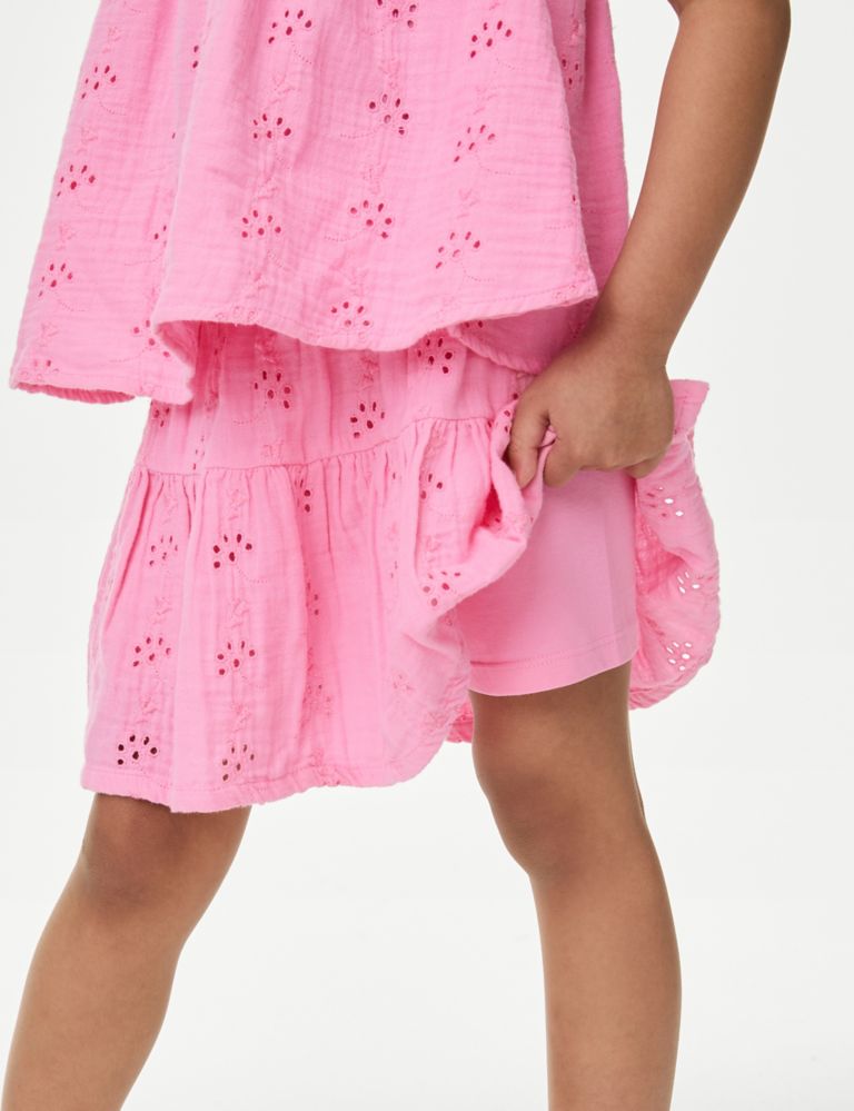 Pure Cotton Tiered Skirt (2-8 Yrs) 4 of 6