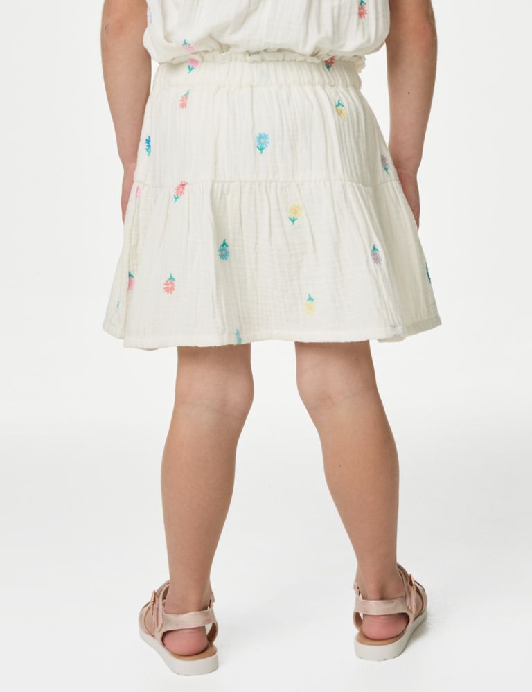 Pure Cotton Tiered Skirt (2-8 Yrs) 5 of 6