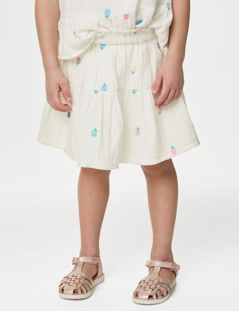 Pure Cotton Tiered Skirt (2-8 Yrs) 6 of 6
