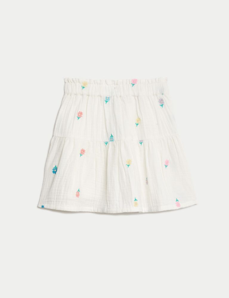 Pure Cotton Tiered Skirt (2-8 Yrs) 3 of 6