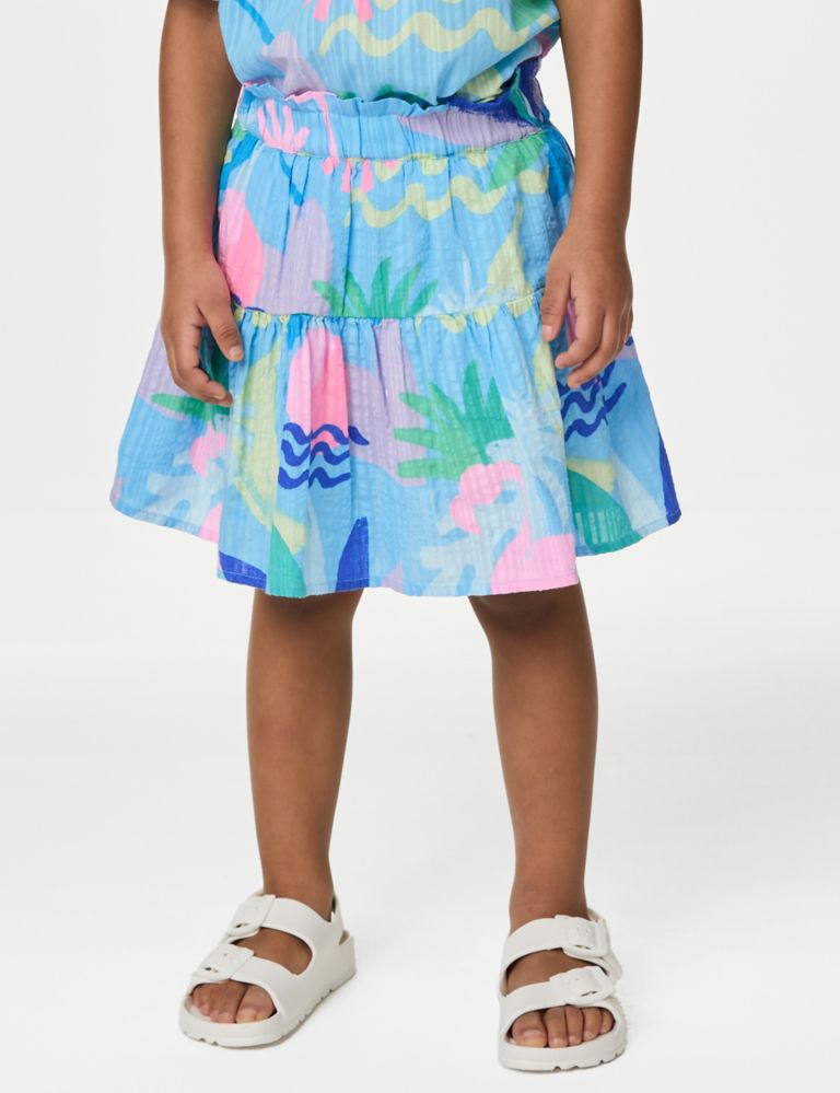 Pure Cotton Tiered Skirt (2-8 Yrs) 5 of 6