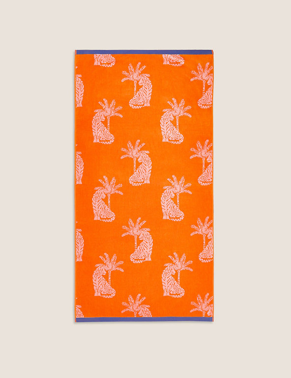 Pure Cotton Tiger Beach Towel Image 1 of 2