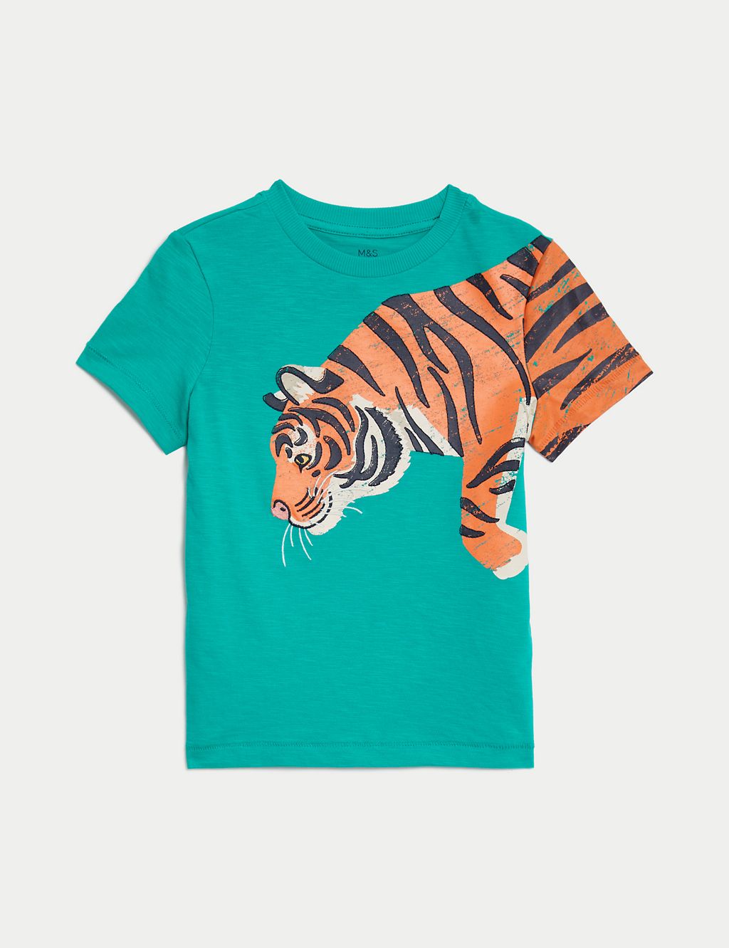 Pure Cotton Tiger Graphic T-Shirt (2-8 Yrs) 1 of 2