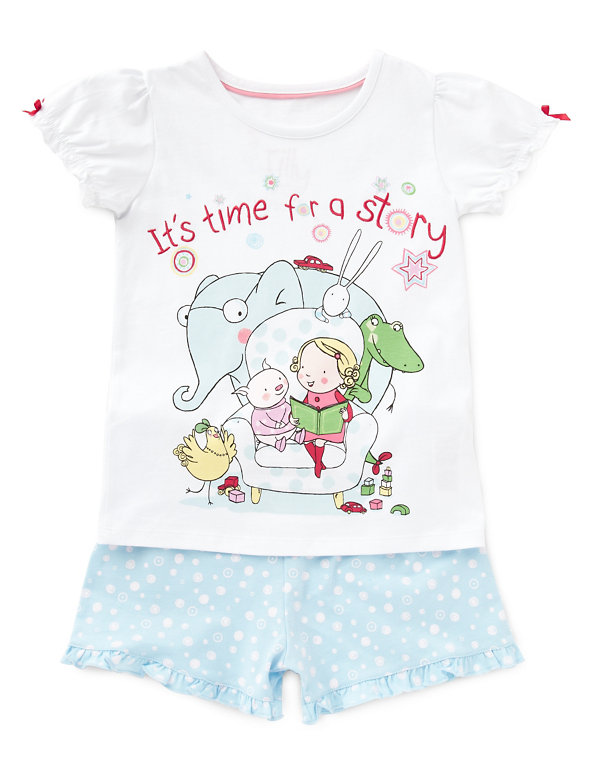 Pure Cotton Tilly & Friends™ Short Pyjamas (1-7 Years) Image 1 of 2