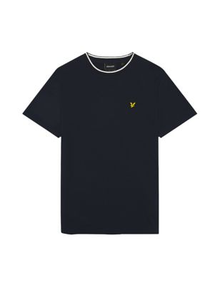 Pure Cotton Tipped Neck T-Shirt Image 1 of 1