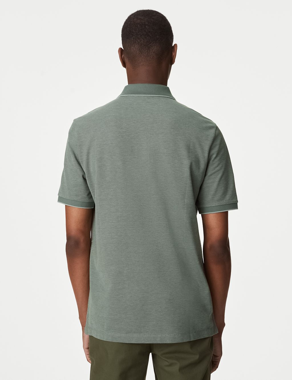 Pure Cotton Tipped Pique Shirt 5 of 5