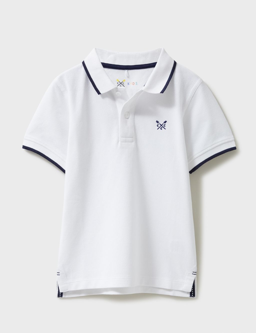 Pure Cotton Tipped Polo Shirt (3-12 Yrs) 1 of 5