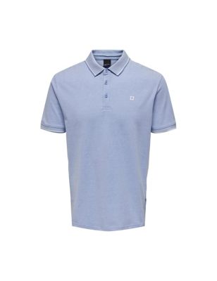 Pure Cotton Tipped Polo Shirt Image 2 of 4